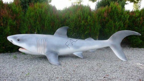 Massive designer decorative sculpture of shark figure 300cm length