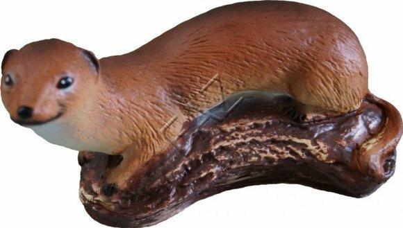 Decorative sculpture designed as an original colored dark brown white opossum 11x22cm