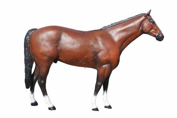 XXL massive brown horse figure decorative sculpture statue 270cm length