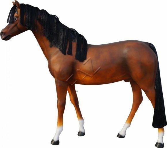 XXL massive brown horse figure decorative sculpture statue 230cm length