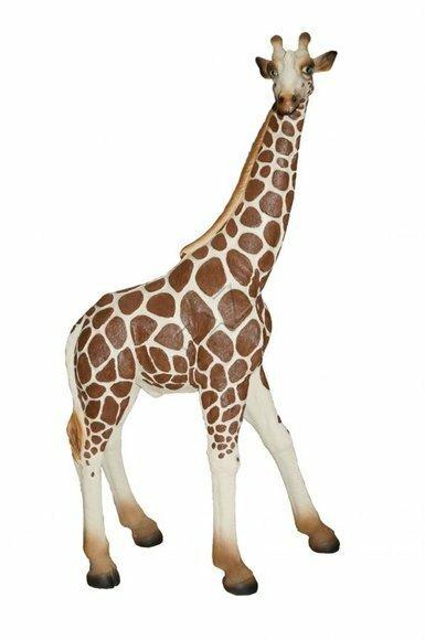 Original colored gloss decorative garden sculpture designed as a giraffe 78x40x21cm