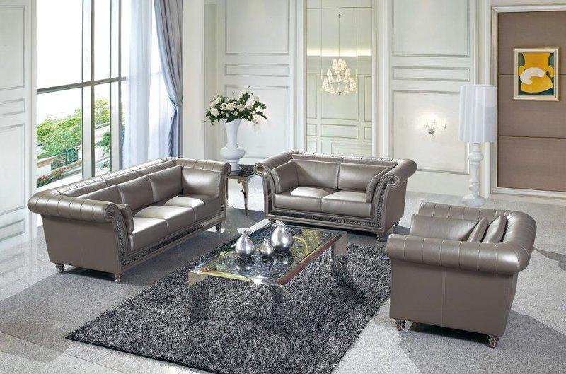 Complete Sofa Set 3+2+1 Seater Living Room Modern Luxury Style Couches Faux Leather Gold Gloss