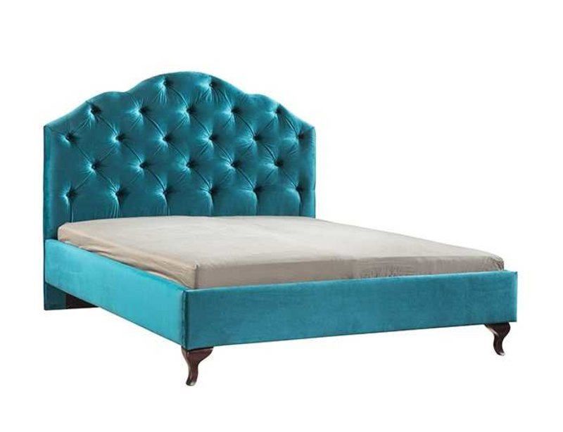 Classic style made of real wooden frame chesterfield high backrest double bed - Model CL-4