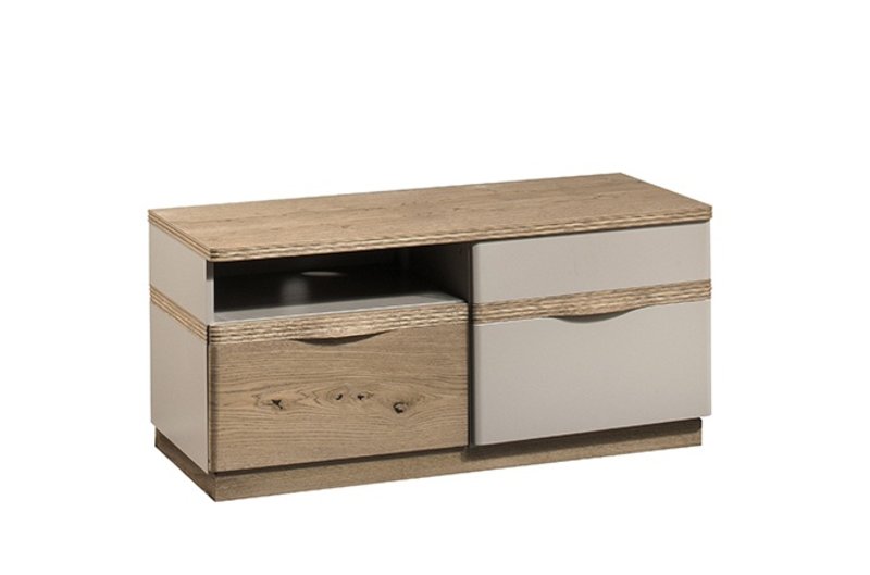 Living room modern style real wooden rectangular TV lowboard model with sliding drawers - CM-RTV/M