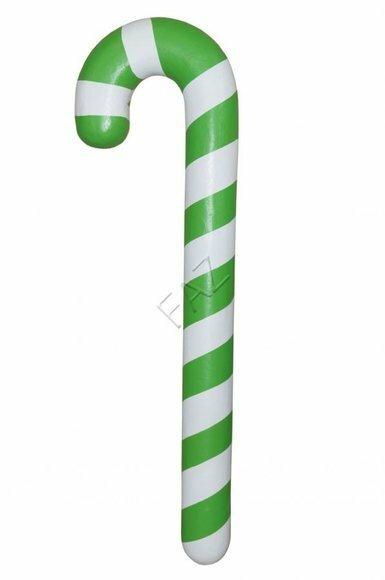 Christmas green-white colored lollipop standing decoration figurine 160cm height