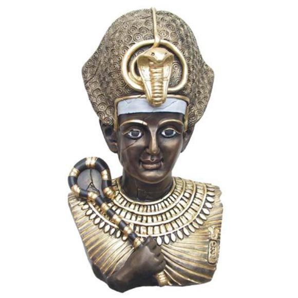 Ancient egyptian decorative figure of Ramses II bust with natural obsolescence imitation 50cm