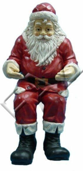 Christmas colorful decorative sculpture designed as sitting santa claus 100cm