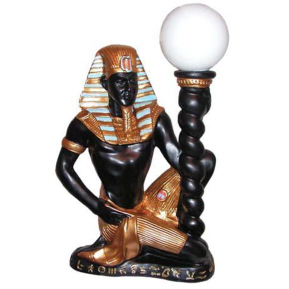 Lighting decor sculpture designed as an ancient egyptian figure with a lamp 55cm