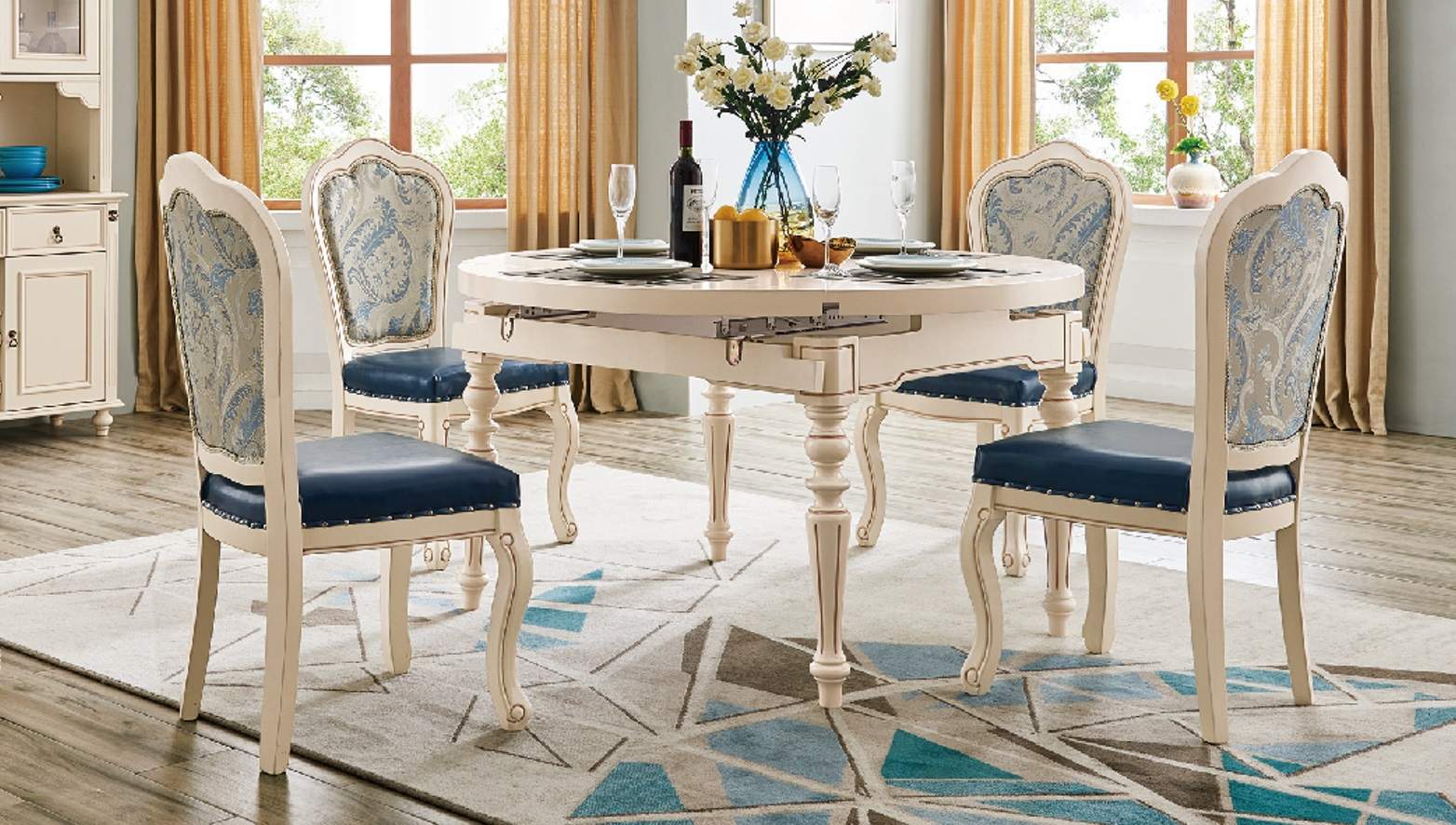 Round Baroque Dining Table Table Classic Dining Tables Furniture Tables Wood Furniture New