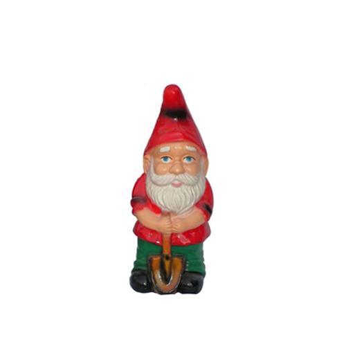 Decorative sculpture designed as an original colored dwarf with a shovel 31cm K1