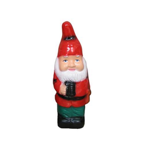 Decorative sculpture designed as an original colored dwarf with a binoculars 28cm F6