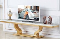 Modern Sideboard TV Shelf Stainless Steel Chest of Drawers New Console 200x40cm Living Room