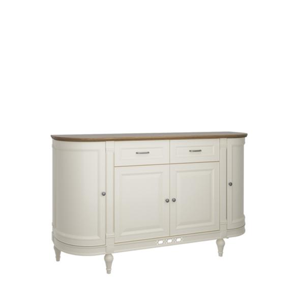 Classic real wooden sideboard with swing doors & sliding drawers model FL-K4