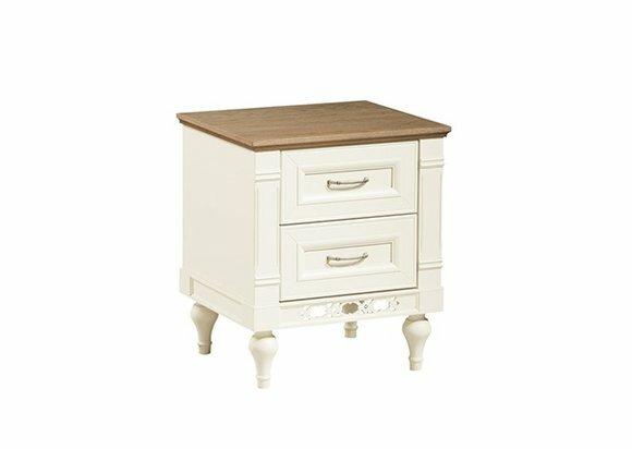 Classic style wooden bedside table with 2-sliding drawers model - FL-SZN