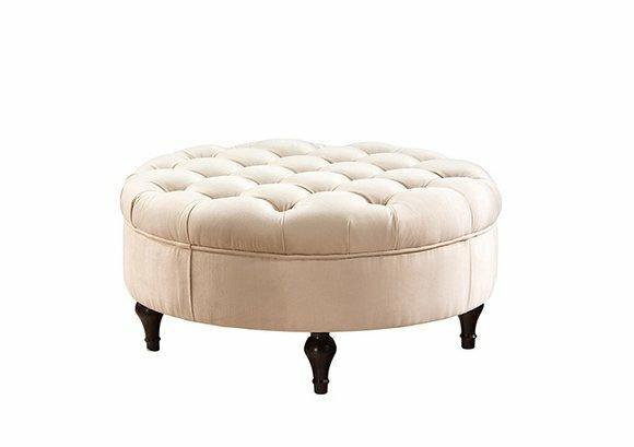 Classic style chesterfield round bench/footstool model - FL-P2A