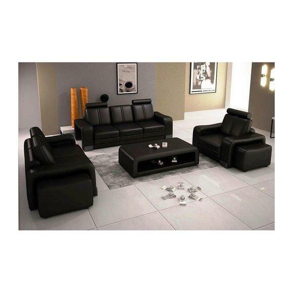 3+2+1 designer set couch sofa leather upholstery living area seat