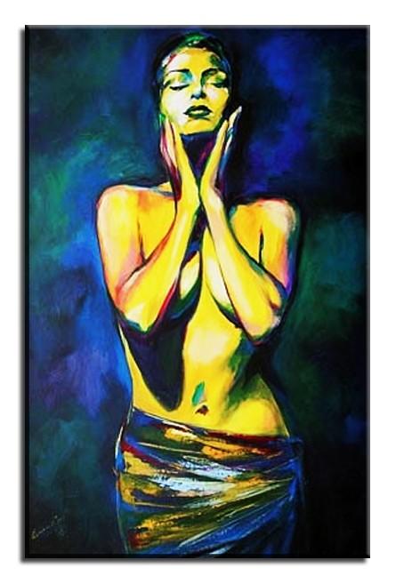 OIL PAINTING Nude in oil erotic oil painting on canvas real handicraft 60x90cm - G00430