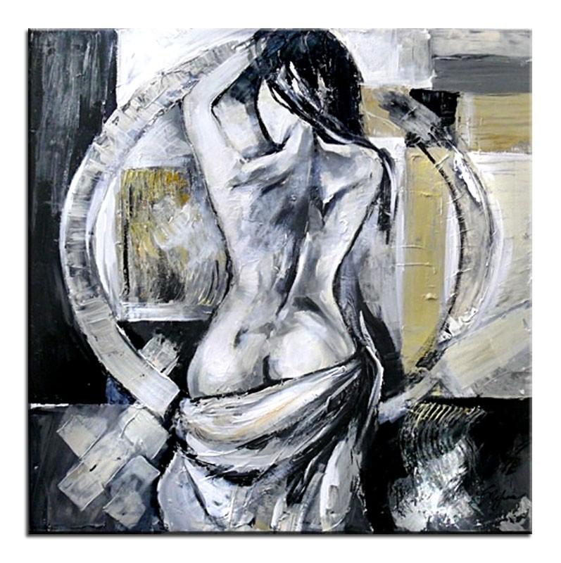 ABSTRACT MODERN OIL PAINTING ON CANVAS REAL HANDMADE 90 X 90CM - G00622