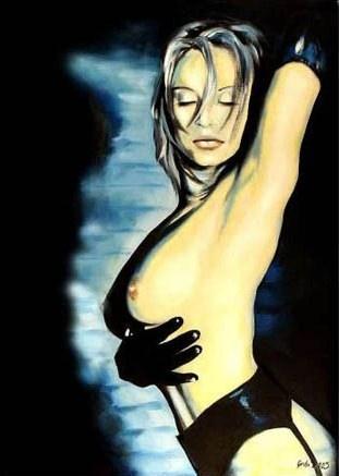 OIL PAINTING Nude in oil erotic oil painting on canvas real handicraft 60x90cm - G03055