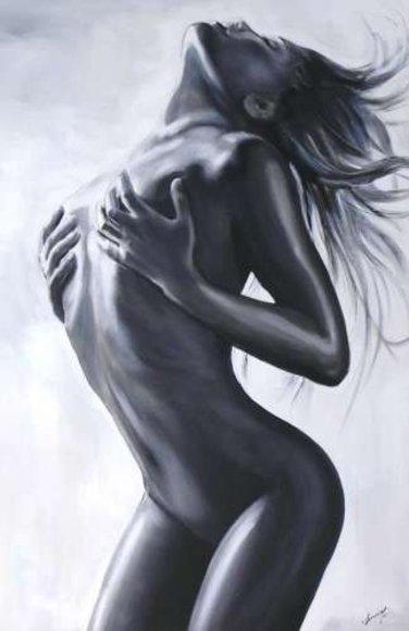 OIL PAINTING Nude in Oil Erotic Oil Painting on Canvas Real Handmade 60x90cm - G03894