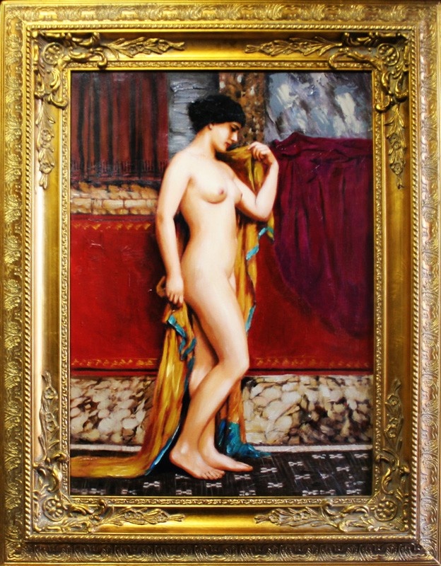Nude In Oil Erotic Oil Painting Oil Painting With Frame 72x92cm - G04158