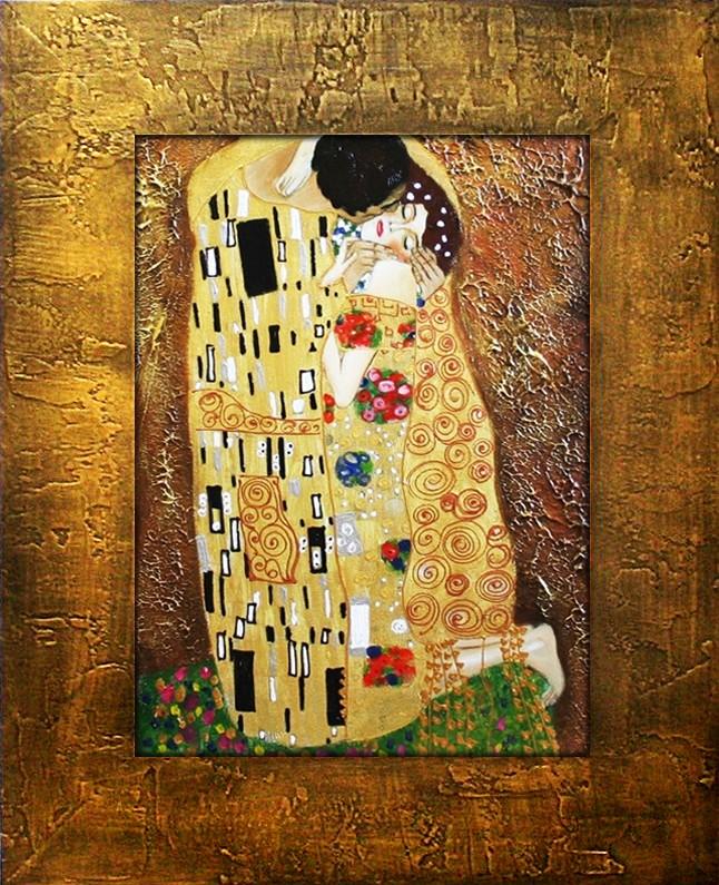 GUSTAV KLIMT - OIL PAINTING PICTURE OIL PAINTING WITH FRAME REAL PAINTING 47X57CM - G06670