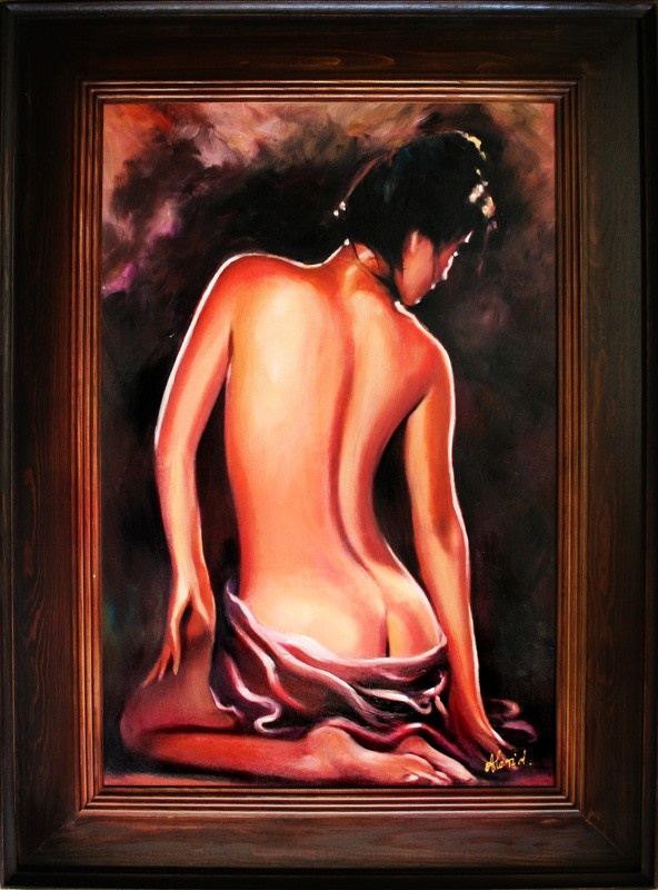 Nude In Oil Erotic Oil Painting Oil Painting With Frame 86x116cm - G10030