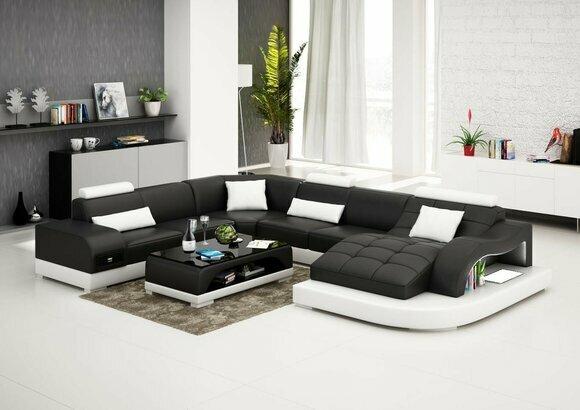 Sofa living area U shape corner sofa couch set upholstery big xxl sofas couches