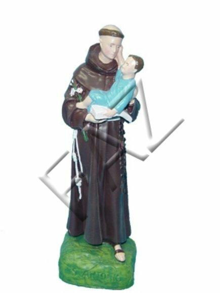 Decorative figure designed as luther monk holding child 41cm