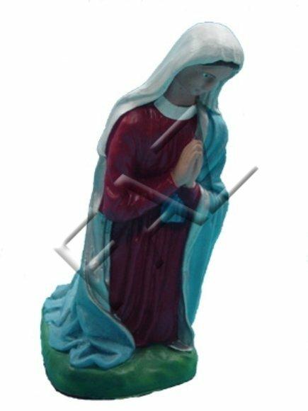 Decor colorful sculpture designed as praying holy mary 41cm