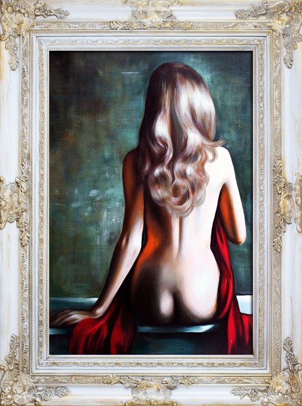 Nude In Oil Erotic Oil Painting Oil Painting With Frame 90x120cm - G16645