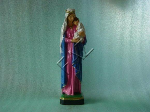 Holy decorative sculpture designed as mother mary holding baby 30cm