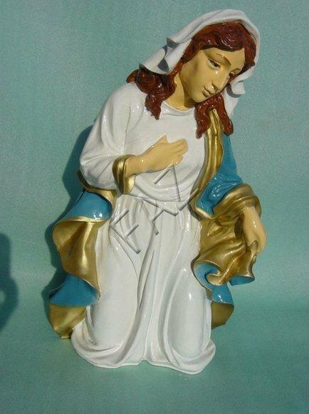 Holy decorative sculpture designed as gloss praying on the knees mother mary 64cm