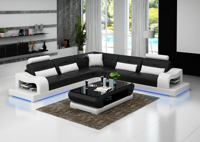 Leather sofa couch living room corner sofa corner set design modern sofa G 8005B