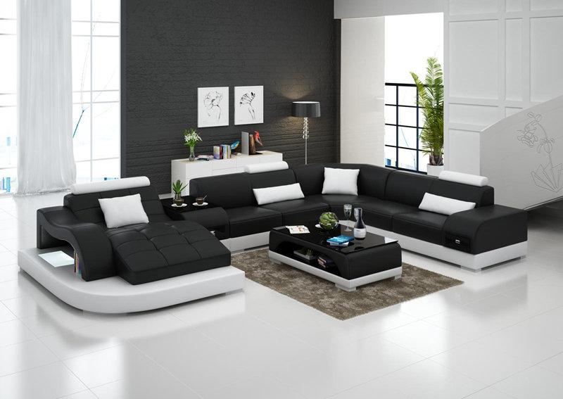 Leather Sofa Couch Living Area Corner Sofa Corner Set Design Modern New Sofa G8009