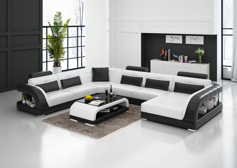 Leather Sofa Living Area Corner Sofa Corner Set Design Modern Sofa G8012