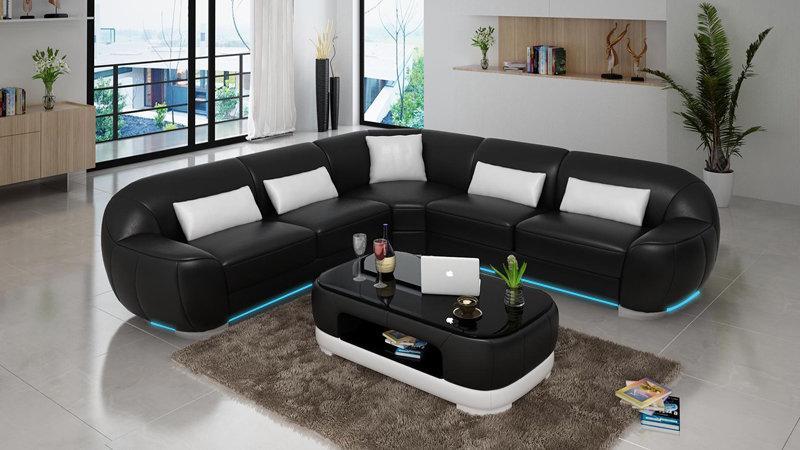 Leather sofa couch living room corner sofa corner set design modern sofa G8022B