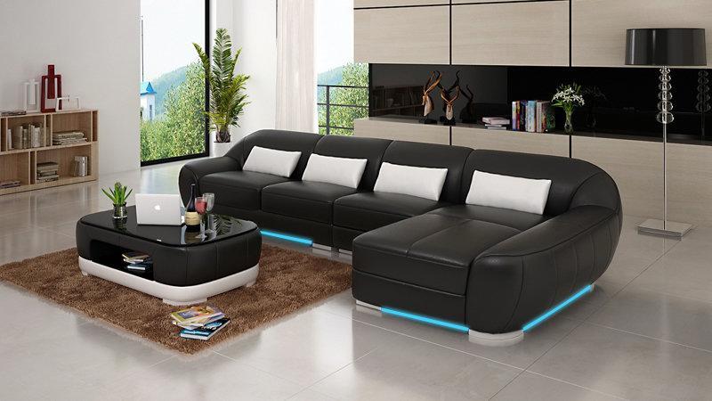 Leather sofa couch living corner sofa corner set design modern sofa G8022C