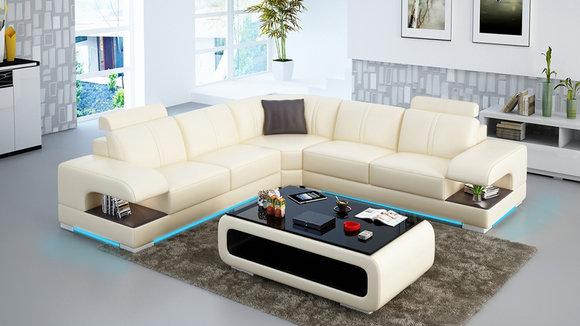 Leather sofa couch living corner sofa corner set design corner sofa sofa G8028B