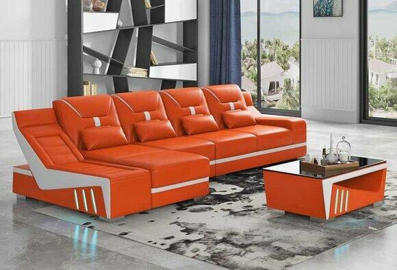 Couches Designer Sofa Corner Sofa Sofa L Shape Orange Couch Sofas Corner Furniture