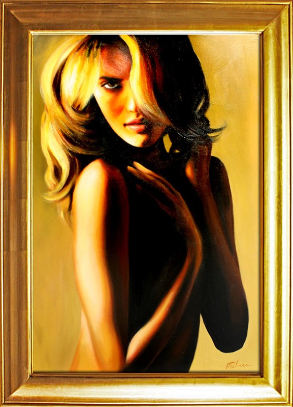 Nude In Oil Erotic Oil Painting Oil Painting With Frame 75x105cm - G94061