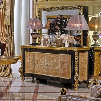 Chests of drawers E61 Sideboards Living Room Baroque Sideboard Mirror New Chest of Drawers Immediately