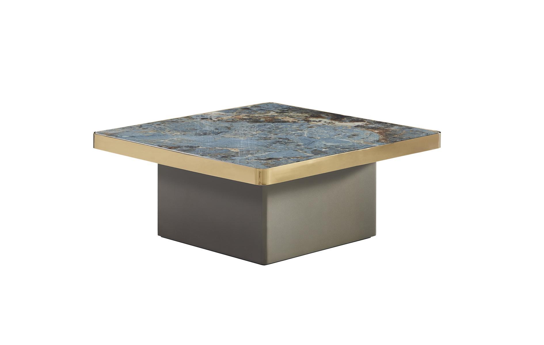 Noble Design Coffee Table Marble Living Room Tables Luxury Furniture Table Stainless Steel New