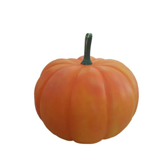 Original orange colored decorative garden figure designed as a pumpkin 80cm