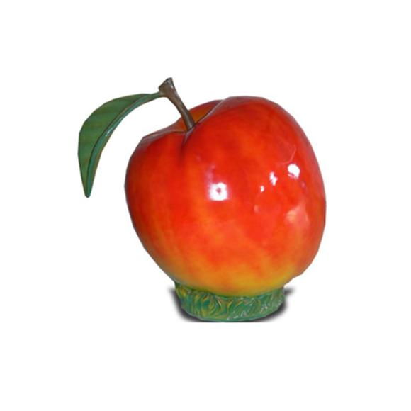 Decorative figure designed as a gloss red standing apple 100cm