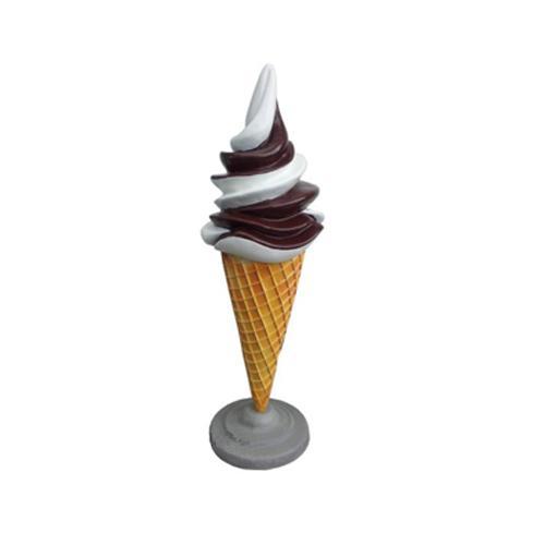 Decorative sculpture designed as cream & chocolate ice-cream figure 130cm height