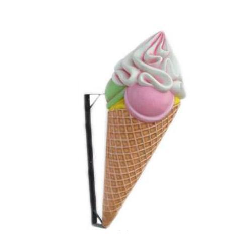 Decorative sculpture designed as colorful ice-cream figure 110 cm height