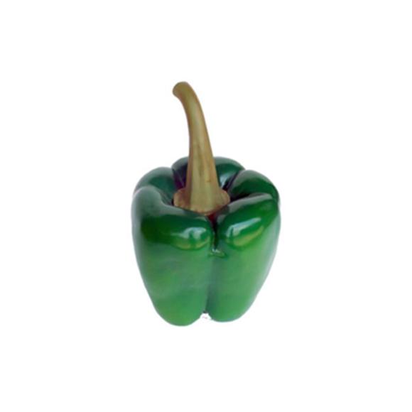 Decorative gloss figure designed as an original colored green pepper 58cm