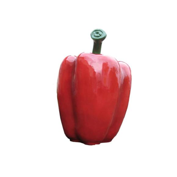 Decorative figure designed as a gloss standing red colored paprika 120cm