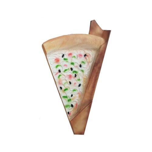 Abstract decorative commercial sculpture designed as slice of pizza figure 170cm height